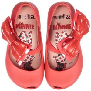 Mini Melissa Red Minnie Bow Jelly Shoes